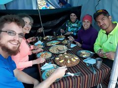 Almuerzo durante el trek